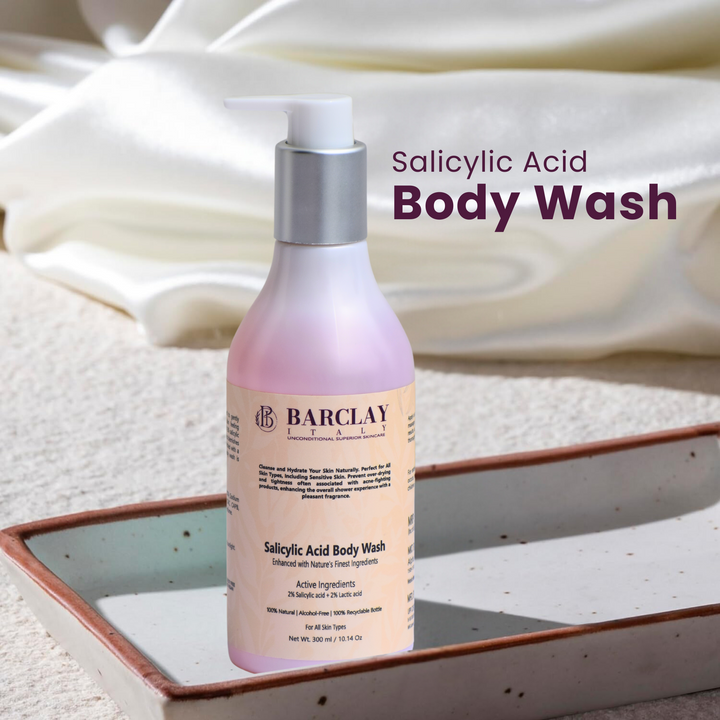 Salicylic Acid Body Wash: 2% Salicylic Acid and 2% Lactic Acid – 100% Natural, Alcohol-Free, Sulfate-Free, Vegan,plant-based fragrance, Repair Hairs.